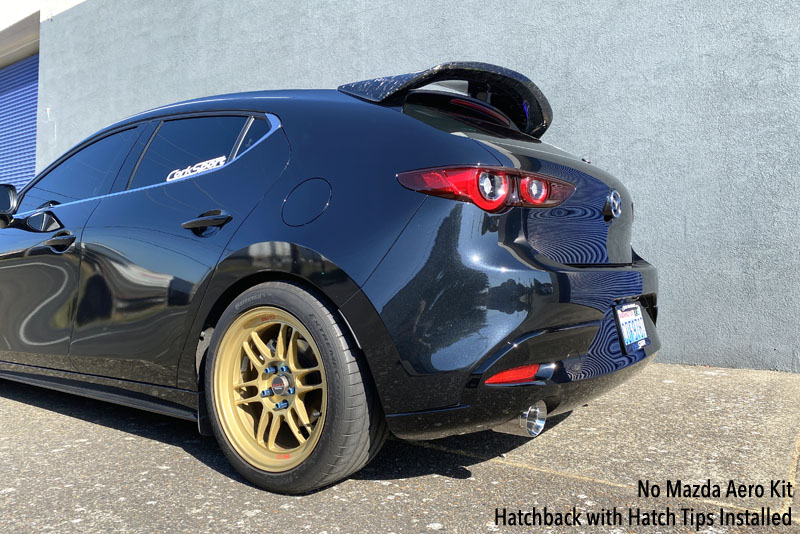 No Mazda Aero Kit Hatchback with Hatch Tips Installed