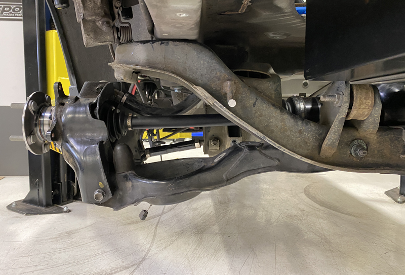 Rear Custom Axles installed on the 2007-2009 Mazdaspeed 3